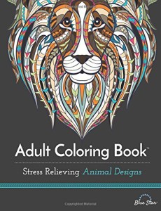 adult coloring books stress relieving animal design