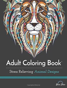 adult coloring books stress relieving animal design