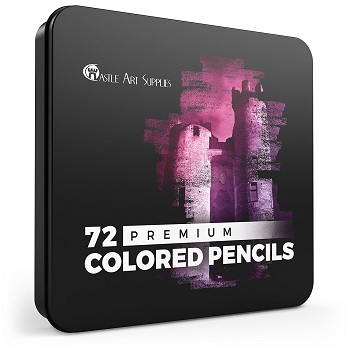 Castle Art Supplies 72 Colored Pencils Set Premium Soft Touch