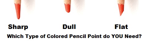 colored pencil points