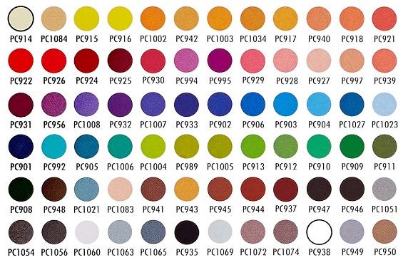 Prismacolor 150 Swatch Chart