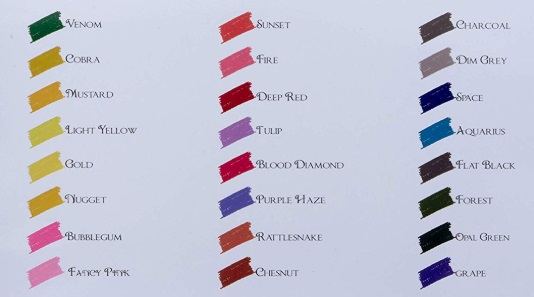 Cobra Color Chart