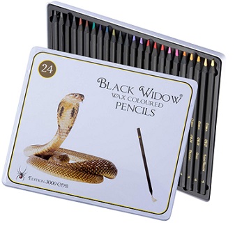 black widow cobra colored pencils