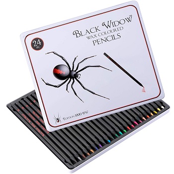black widow colored pencil review