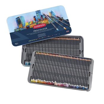 Derwent Artists Coloured Pencils Tin Set of 12 - Broad Canvas