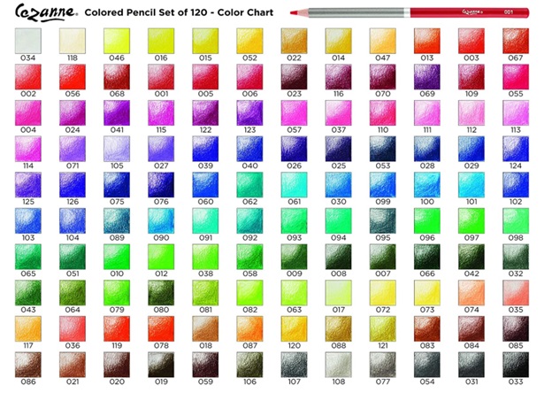cezanne colored pencils color choices